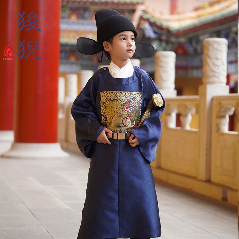 夏小承复原明制补服古装儿童汉服图片