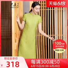 木真了改良桑蚕丝连衣裙夏新款 显瘦旗袍929 复古汉服日常修身