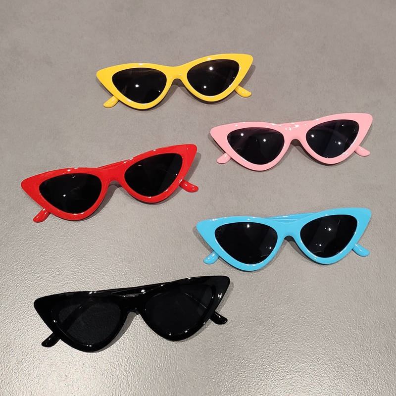 ins潮款三角形猫眼墨镜女夏天防晒闺蜜毕业拍照凹造型太阳眼镜男