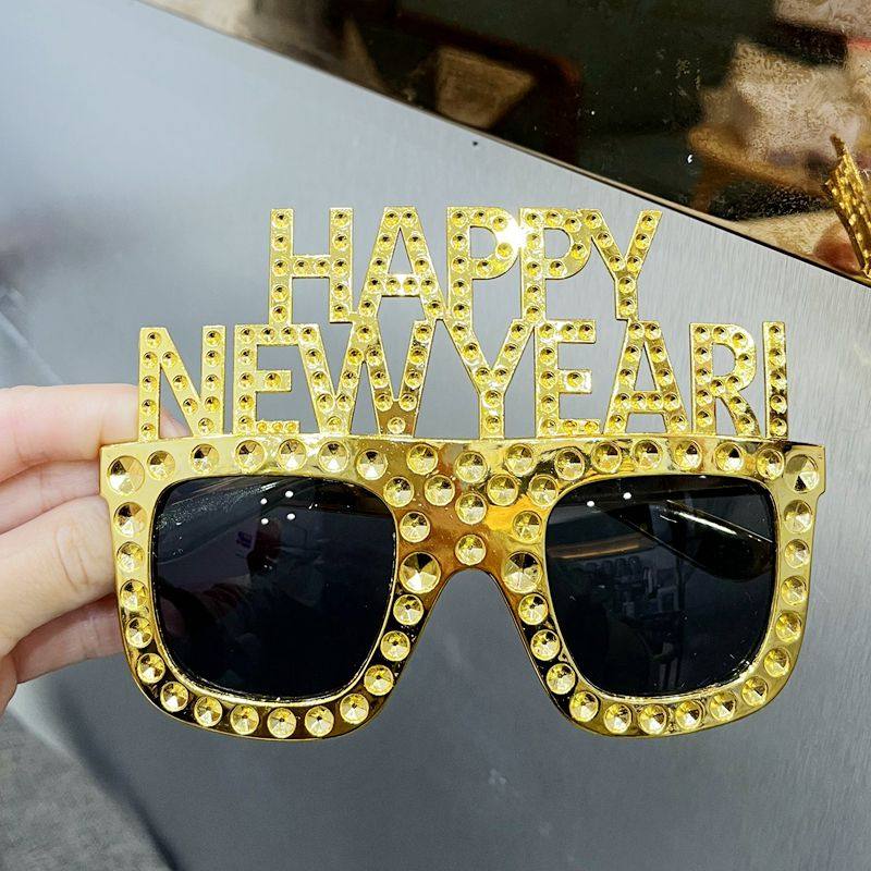 2026数字新年眼镜元旦跨年晚会表演墨镜公司派对酒吧搞怪装饰眼镜