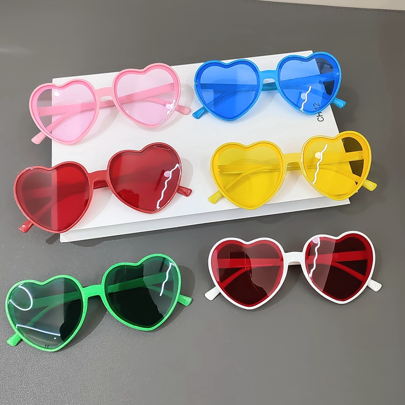 糖果色爱心墨镜女个性太阳镜舞台表演闺蜜派对聚会拍照眼镜凹造型