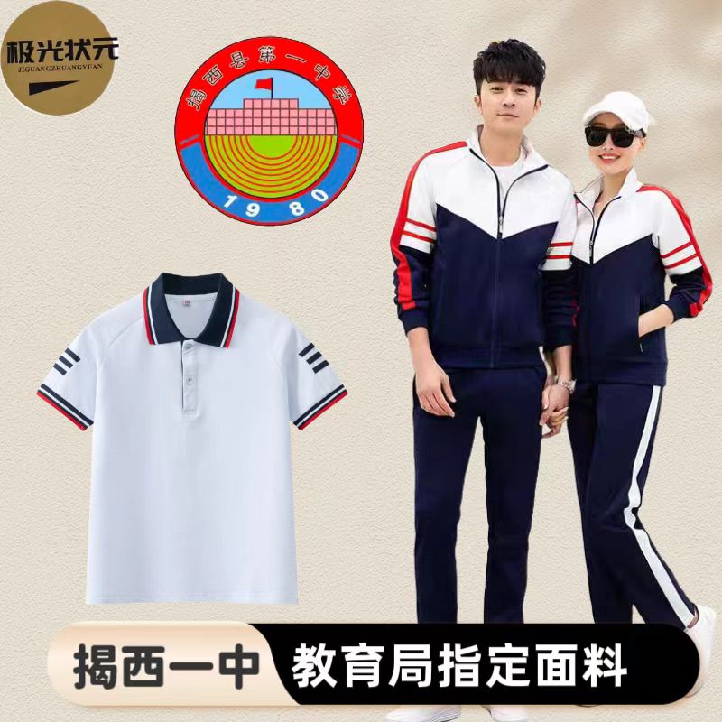 揭西一中夏季短袖POLO衫校服