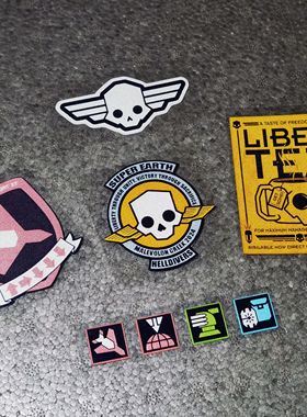 SOKO贴贴 绝地潜兵地狱潜者2helldivers车贴贴纸 三角窗摩托机箱