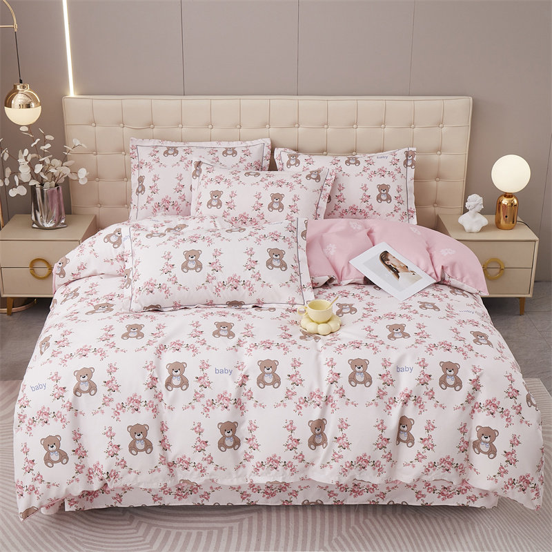 可爱儿童房被套四件套纯棉全棉新款四季通用学生宿舍床裙床上用品