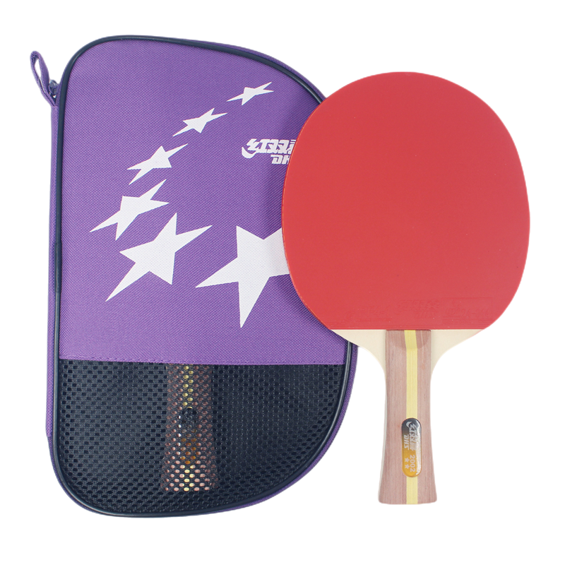 红双喜2星级横拍直拍双面反胶