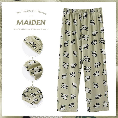 亲肤型睡裤女长裤纯棉卡通家居裤