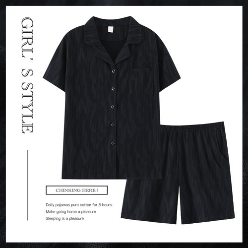 助睡眠情侣睡衣纯棉开衫家居服