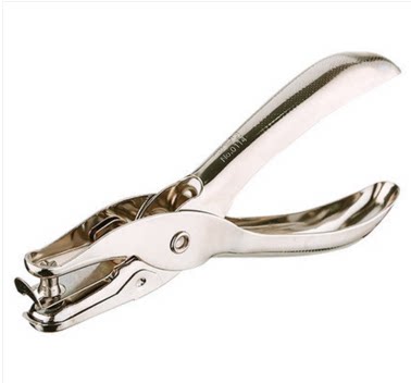 得力0114打孔机打孔器 单孔打孔钳手动 名片会员卡 手握打洞器