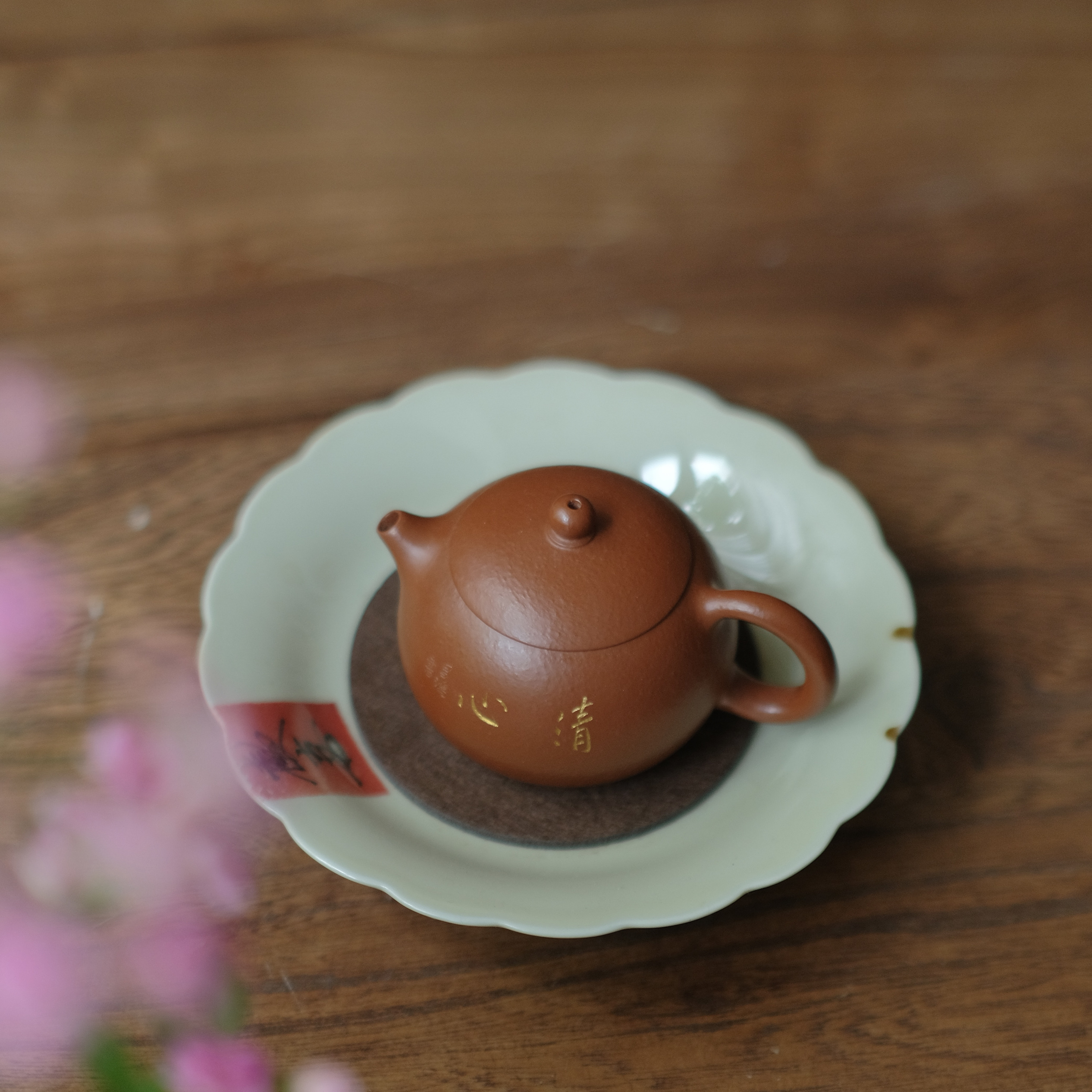 西施壶｜原矿大红袍｜纯手工130cc｜宜兴高群紫砂｜原矿紫砂茶器