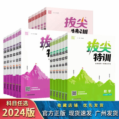 2024春通成学典拔尖特训 一年级二年级三年级四年级五年级六年级下册 人教版北师版沪教牛津版外研版 小学教材专项训练课时作业本