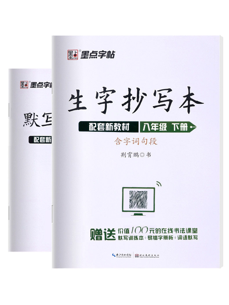 墨点字帖 生字抄写本 八年级下册 人教部编版 规范字体生字抄写中学生