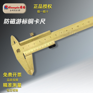 300mm工业级高精度不导磁卡尺 200 桂林广陆防磁游标铜卡尺0 150