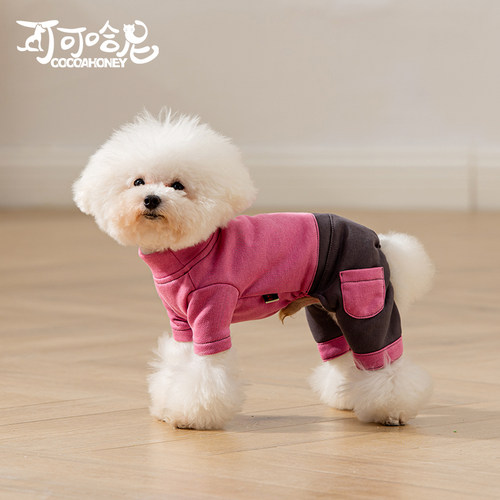 狗衣服秋季款卫衣柯基新款中小型犬四脚衣泰迪比熊冬天室内穿棉服