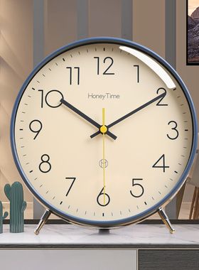 闹钟摆台式时钟座钟老人专用客厅静音台钟摆件桌面钟表摆放式摆钟