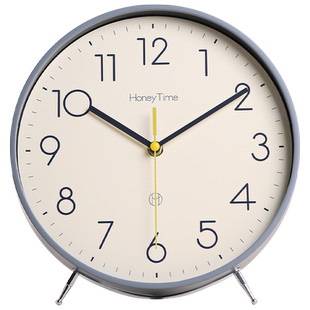 桌面新款座钟摆台式时钟闹钟客厅台钟摆件桌面摆放简约静音钟表