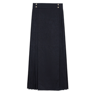 固执夏季新款新中式百褶马面裙一片式长款半身裙00032BQ07898