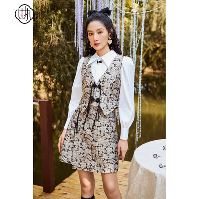 固执新中式提花马夹短外套