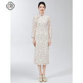 长袖 固执 蕾丝改良旗袍80141QP08953 新款 中式 蝶恋花 春季