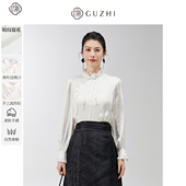 卷云烟 荷叶边立领长袖 春季 固执 新款 中式 衬衫 10841CS08793