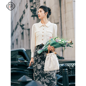 新款 小香风娃娃领蕾丝泡泡长袖 短款 固执春季 衬衫 80141SY08838