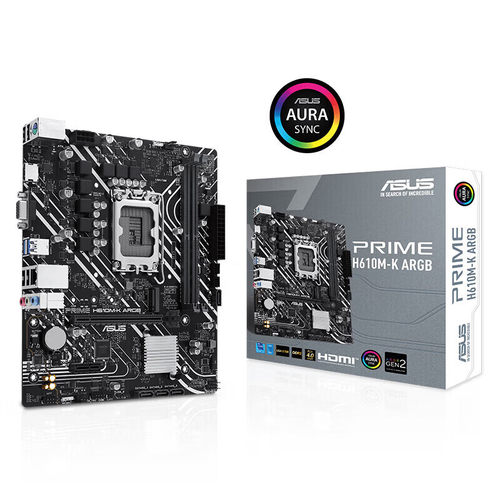 华硕PRIME H610M-K D4 ARGB主板 支持ARGB神光同步 支持12代13代