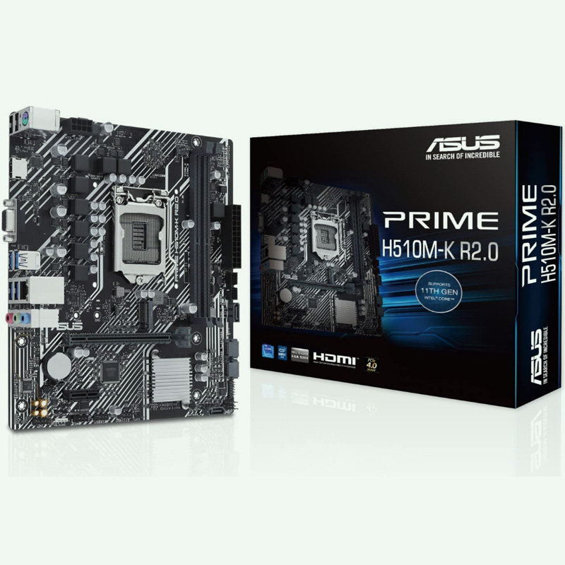 华硕PRIME H510M-K2.0/F 2.0台式机电脑游戏主板LGA1200针脚 - 实物图