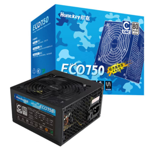 航嘉ECO750黑白色白牌静音节能电脑台式机电源