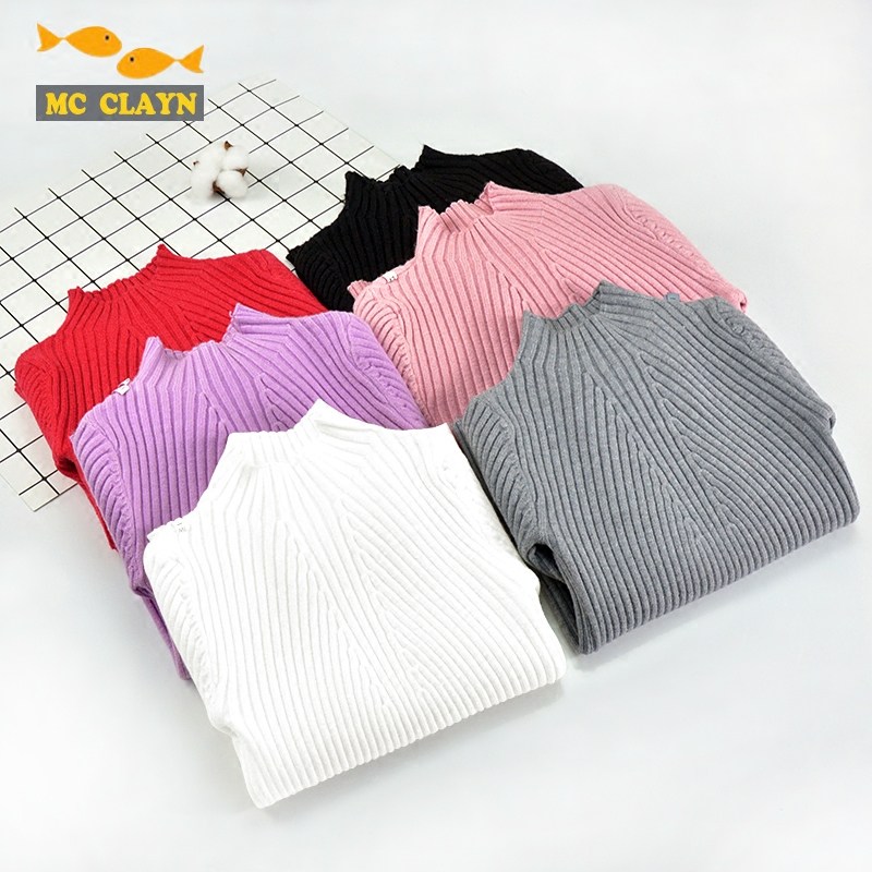 2018 Spring new pattern white girl Close Sweater black Thin sweater Half a girl Base coat jacketin the Children/Baby/Family fitted , Sweaters/Knitwear  category - from Buy2taobao.com to provide professional Taobao agent buy service