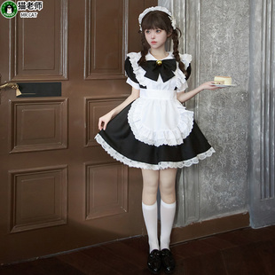女佣制服咖啡厅酒吧洛丽塔全套装 二次元 猫老师动漫cosplay女仆装