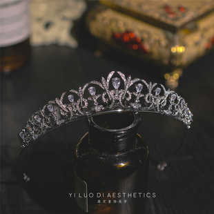 小众高级感轻奢微镶锆石儿童皇冠头饰女王冠女童礼服跟妆发饰配饰