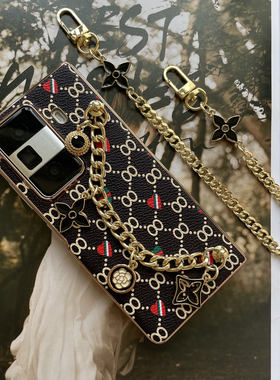 适用于荣耀Magic VS3手机壳时尚手链手提斜跨长链条MagicVS2手机保护套V2升级腕带mateX2折叠屏壳膜一体后壳