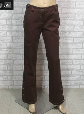 女装 迪妮diny 咖啡色纯棉长裤 专柜正品 特卖