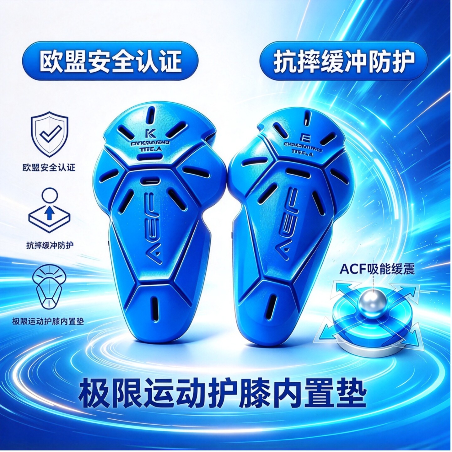 ACF极限运动护膝CE认证透气