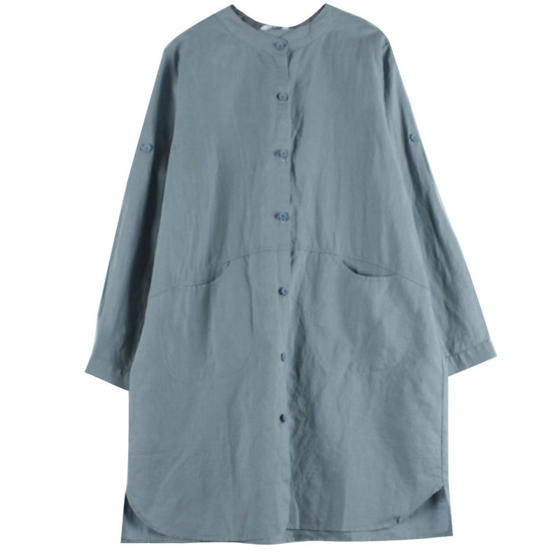 PREGNANT WOMEN AUTUMN SHIRT DRESS MID LENGTH FASHION TRENDY MOM LOOSE PLUS SIZE COTTON LINEN LONG SLEEVE PREGNANT WOMEN SPRING AND AUTUMN DRESS