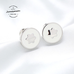 懂得拍！六月男人 手工制 法式袖扣男士袖钉衬衫 宝石花 礼盒装