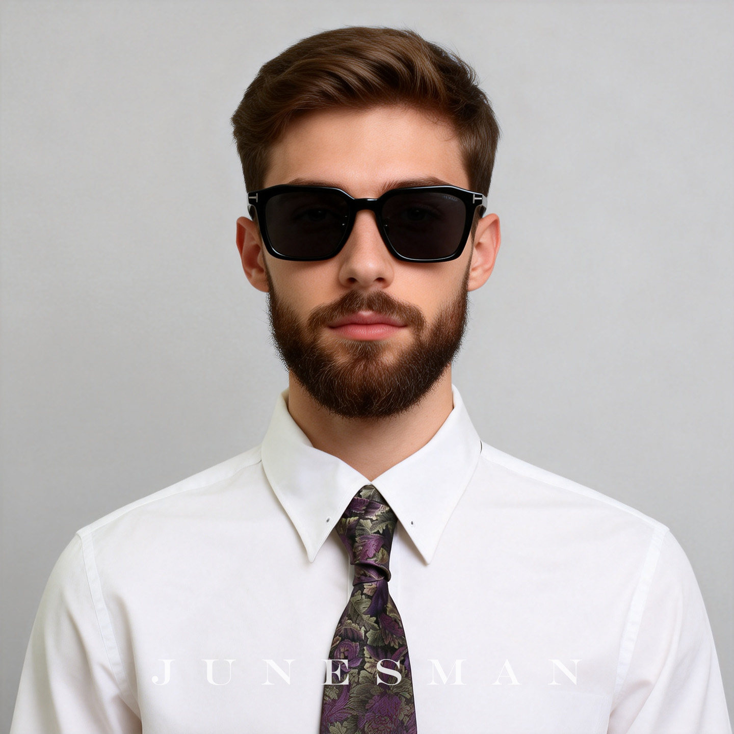 懂得拍！六月男人 板材墨镜男士太阳镜黑大框架超显小脸开车眼镜