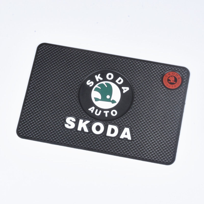 斯柯达专用汽车防滑垫晶锐昊锐车载置物垫野帝香水垫扶手箱纸巾垫