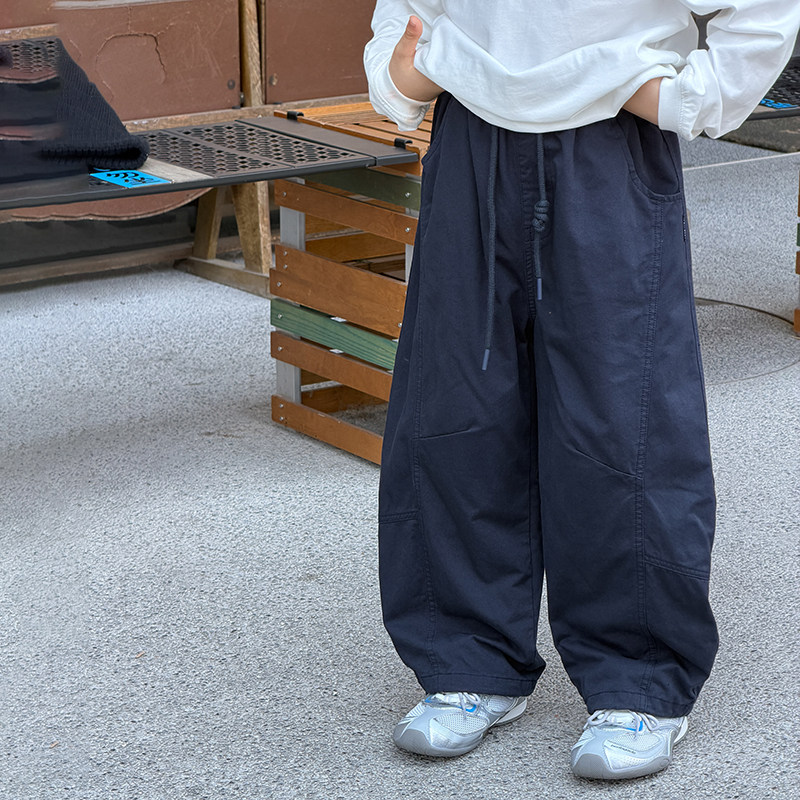男童长裤纯棉休闲萝卜裤可束脚
