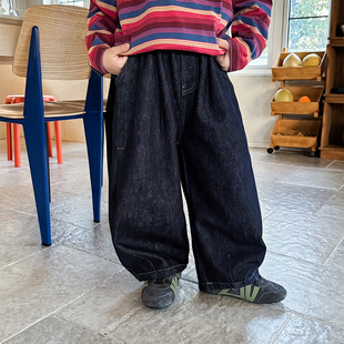 男童裤子2026春季新款儿童韩版百搭阔腿牛仔裤帅气休闲裤男宝春装