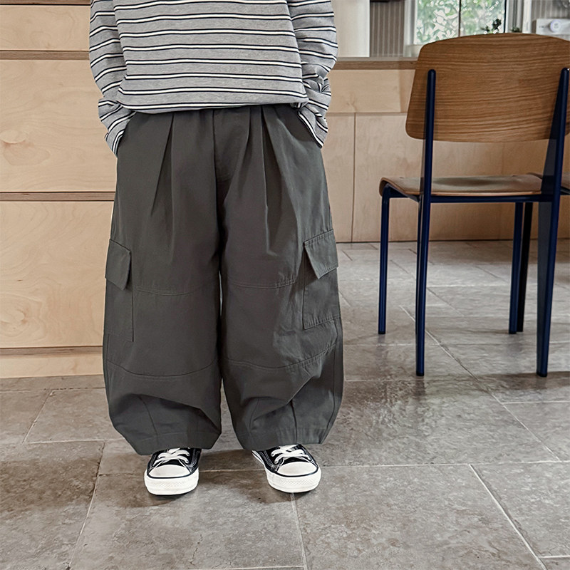 男童裤子2026春季新款儿童直筒工装裤纯棉百搭休闲裤男宝春装洋气