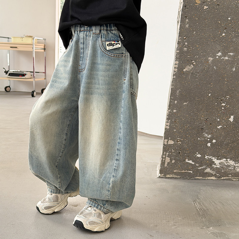 男童裤子2026春季新款儿童弯刀牛仔裤痞帅炸街休闲裤男孩春装洋气