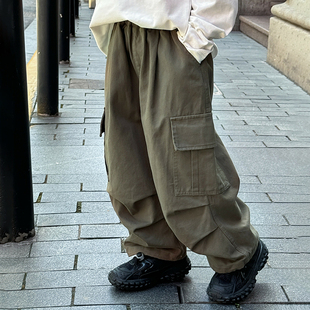 男童裤子秋季2025新款儿童休闲工装裤韩版直筒纯棉男孩春秋装长裤