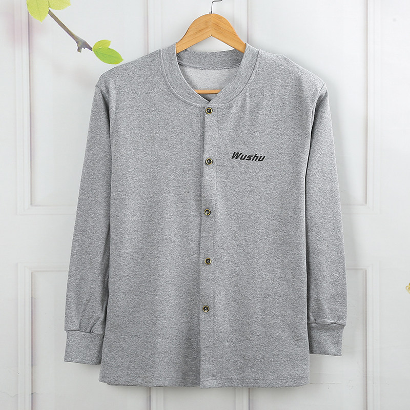 남성용 순면 가디건 가을 옷 중년 및 노년층을 위한 여분의 지방 및 확대 면 스웨터 가을 겨울 속옷 느슨한 가을 옷 무료 배송