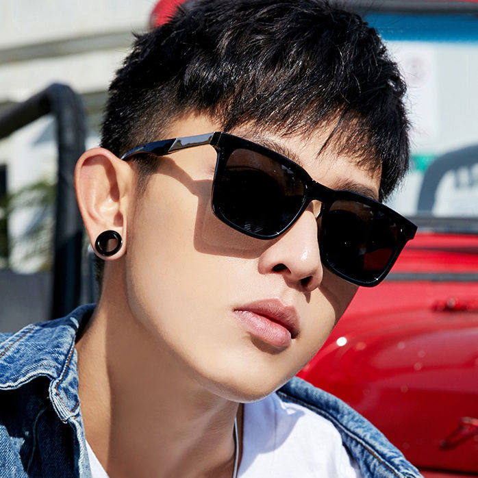 复古港风方形黑框墨镜高级感男潮流网红太阳镜女韩版眼睛ins眼镜