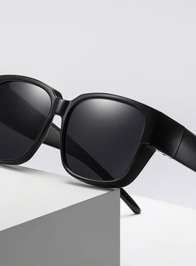 大框防风墨镜可套近视眼镜