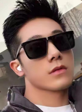 方形男大脸墨镜装酷眼镜设计感黑框复古韩版太阳镜女文艺夏季开车