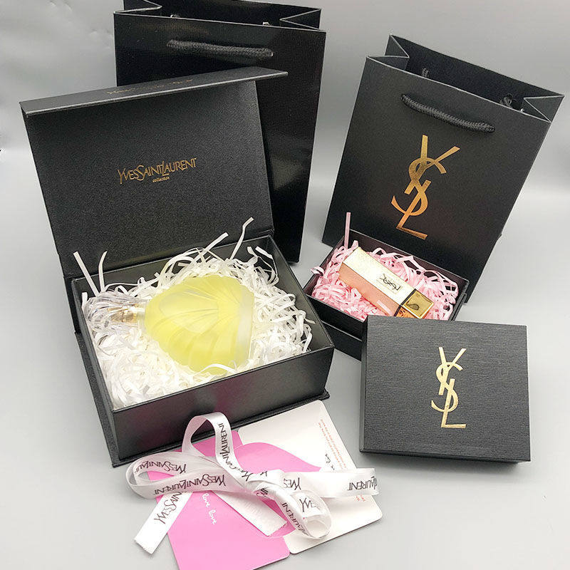 专柜原版ysl包装袋子圣罗兰纸袋礼品袋口红礼盒香水购物袋