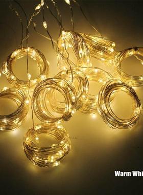 LED Fairy Lights Garland Curtain Lamp Remote Control USB