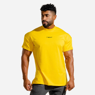 2022 summer sport loose t-shirt for men gym workout tee tops