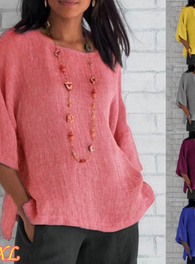 women's blouse casual plus size ladies T-shirt tops上衣 5XL